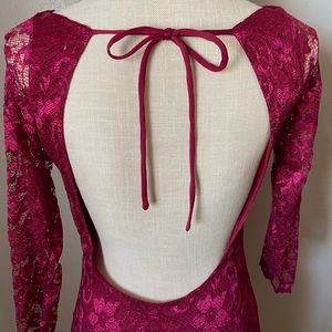 Wine Lace dress